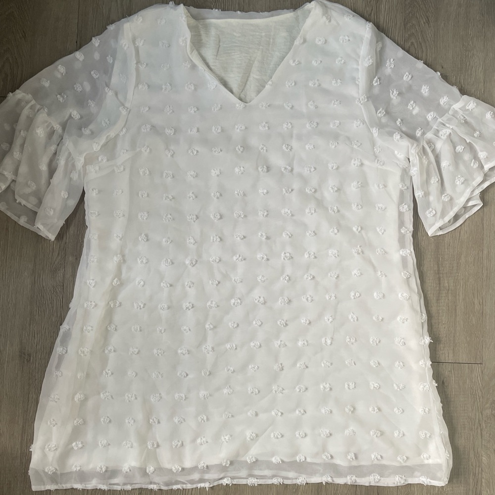 Chic White Floral Women's Dress